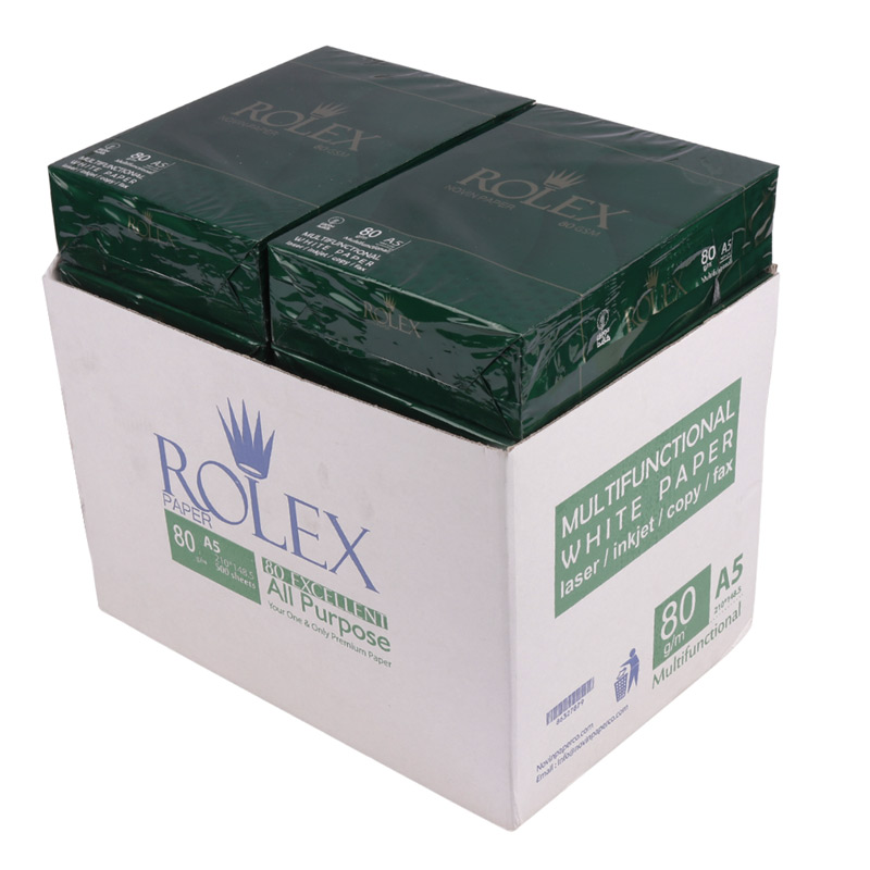 کاغذ Rolex 80g A5 نوین کاغذ شیراز بسته 500 عددی کاغذ Rolex 80g A5 نوین کاغذ شیراز بسته 500 عددی